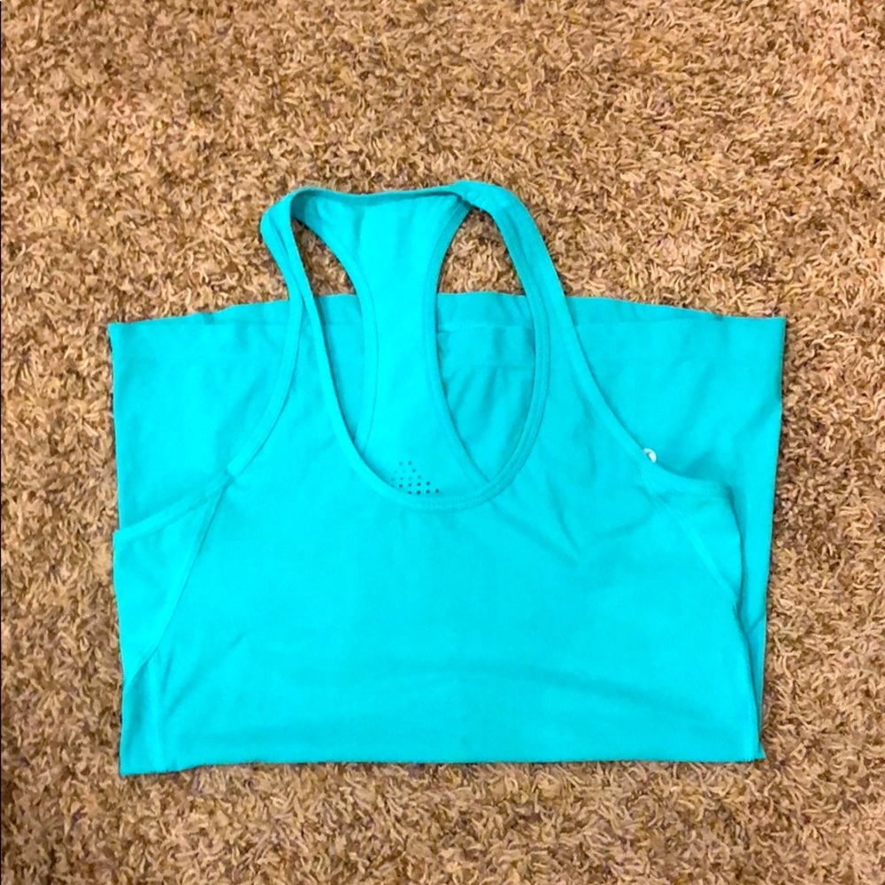 Lululemon size 4 racer back tank green